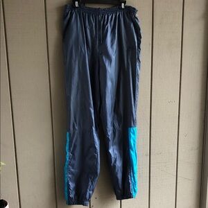 Vintage Nike Pants Mens Large Navy Blue Nylon Track Windbreaker